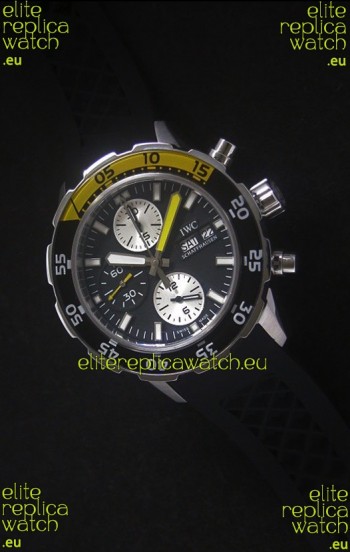 IWC Aquatimer Chronograph Swiss Replica Watch in Black Dial