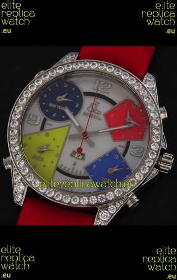 Five Time Zones Jacob&Co. Watch in Multicolour Dial