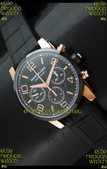 Mont Blanc Timewalker Swiss Watch in Rose Gold Case - Ultimate Mirror Replica