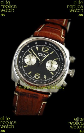 Panerai Radiomir Lemania Swiss Watch in Black Dial