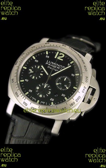 Panerai  Luminor DayLight Chrono Swiss Watch in Leather Strap
