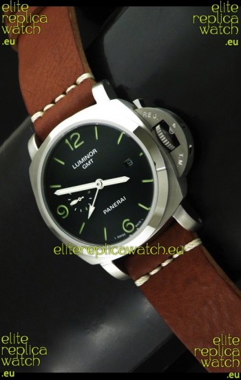 Luminor GMT Panerai Japanese Replica Automatic Watch in Black Dial