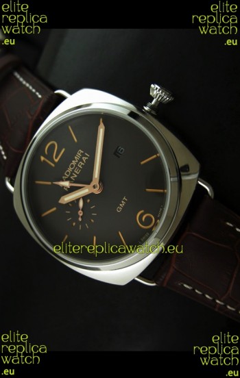 Panerai Radiomir GMT Japanese Replica Watch in Off Black Dial