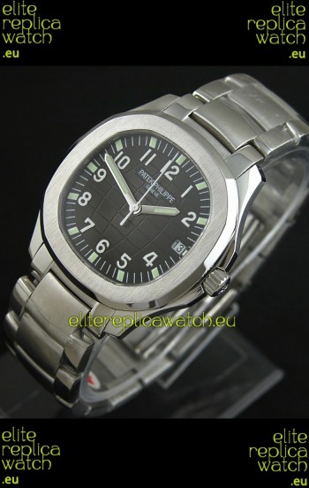 Patek Phillipe Nautilis Swiss Replica Watch in Black Dial