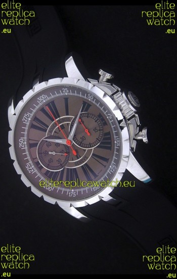 Roger Dubius Excalibur Chronoexcel Swiss Watch in Brown Dial