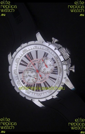 Roger Dubius Excalibur Chronoexcel Swiss Watch in White Dial