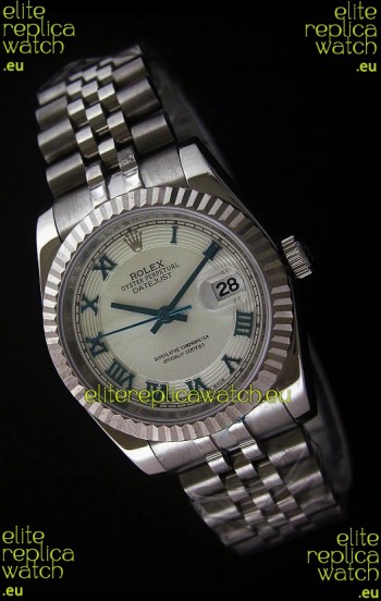 Rolex Datejust Mens Japanese Replica Watch in White Dial
