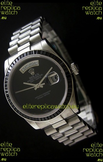 Rolex Day Date 2008 Japanese Replica Watch in Full Black Dial