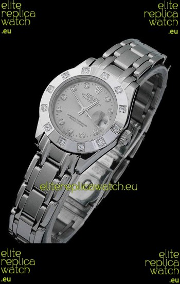 Rolex Datejust Ladies Japanese Replica Ladies Watch in Grey Dial
