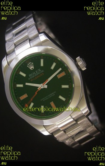 Rolex Oyster Perpetual Milgauss Swiss Replica Watch in Black Dial