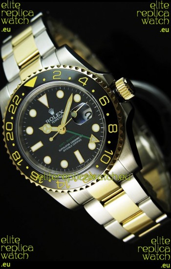 Rolex GMT Masters II Two Tone Swiss Replica Watch - SuperLuminous Hour Markers