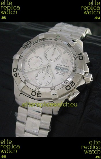 Tag Heuer Aquaracer Swiss Automatic Watch in Metallic White