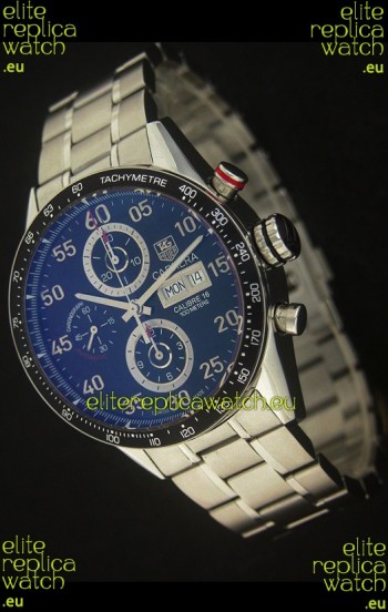 Tag Heuer Carrera Tachymeter Swiss Chronograph Watch in Blue Dial