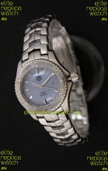 Tag Heuer Link Swiss Ladies Watch in Mother of Pearl Blue Dial