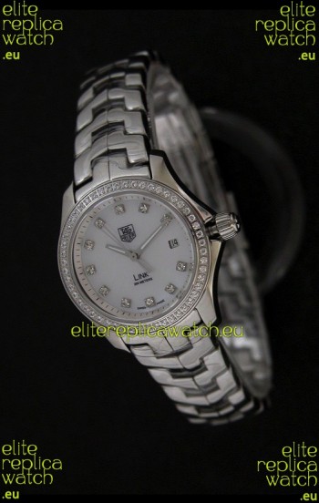 Tag Heuer Link Swiss Ladies Watch in Mother of Pearl White Dial