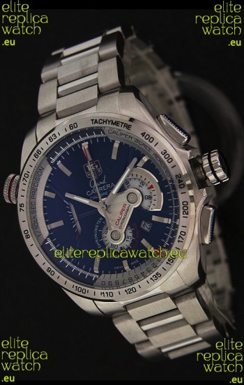 Tag Heuer Grand Carrera Calibre 36  Swiss Chronograph Watch in Blue Dial