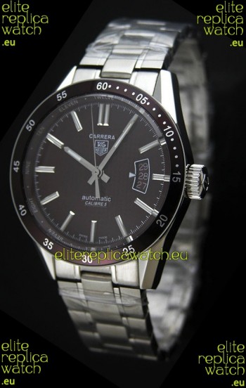 Tag Heuer Carrera Calibre 5 Swiss Replica Watch in Brown Dial