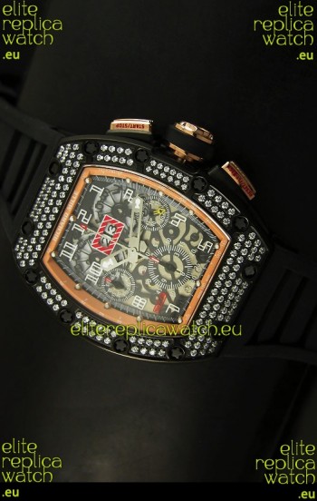 Richard Mille Filippe Massa Edition Titanium Swiss Watch in PVD/Pink Gold Case