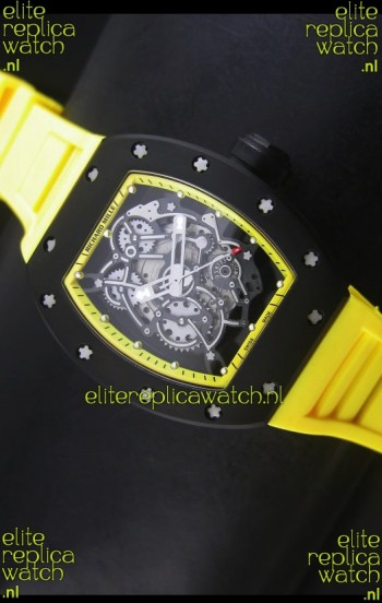 Richard Mille RM055 Bubba Watson Swiss Replica Watch in Yellow Indexes