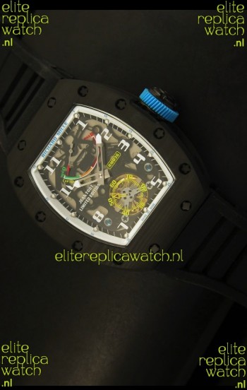 Richard Mille RM036 Jean Todt Forged Carbon Bezel Titanium Watch - All White/Blue Edition