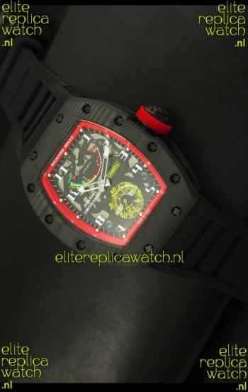Richard Mille RM036 Jean Todt Forged Carbon Bezel Titanium Watch - Red Edition