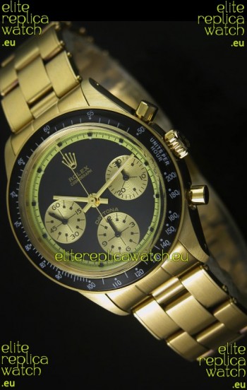 Rolex Daytona 6263 Cosmograph Black Dial in Gold Case