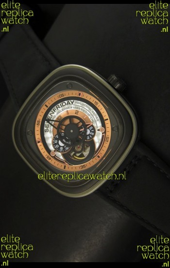 SevenFriday P-32 Black and Grey with Original Miyota 82S7 Movement - 1:1 Mirror Quality
