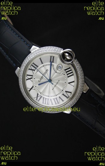 Cartier Balon de Swiss Replica Automatic Watch in White Dial