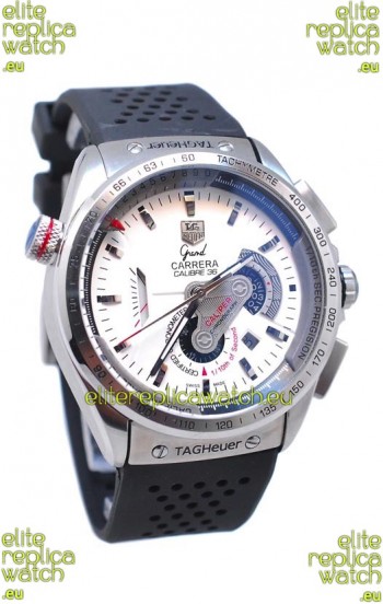Tag Heuer Grand Carrera Calibre 36 Japanese Automatic Watch in White Dial