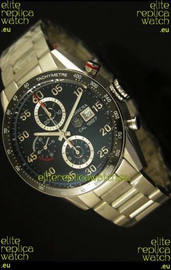 Tag Heuer Carrera Calibre 1887 Black Dial Watch - 1:1 Mirror Replica 