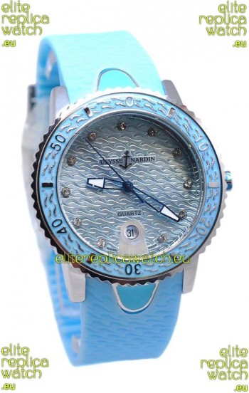 Ulysse Nardin Lady Diver Starry Night Replica Watch in Blue Dial