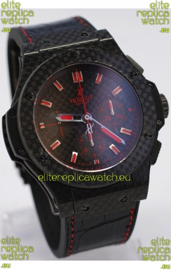 Hublot Big Bang All Carbon Swiss Replica Watch in Red
