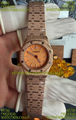Royal Oak 67630OR Frosted Mini 23MM Rose Gold Super Clone Watch 