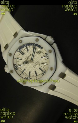 Audemars Piguet Royal Oak Diver White Ceramic - 1:1 Mirror Replica Watch