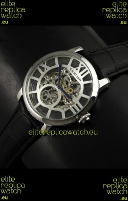 Cartier Ronde de Japanese Replica Watch in Skelton White Dial