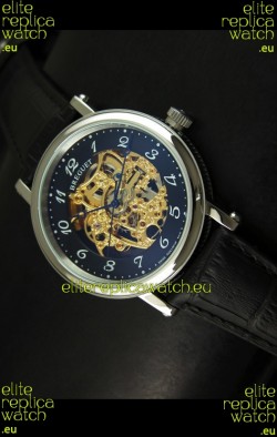 Breguet Classique Japanese Automatic Watch in Gold Skeleton Dial - Arabic Hour Numerals