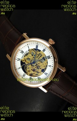 Breguet Classique Japanese Automatic Watch in Gold Skeleton Dial - Roman Hour Numerals