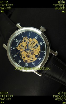 Breguet Classique Japanese Automatic Watch in Gold Skeleton Dial - Arabic Hour Numerals