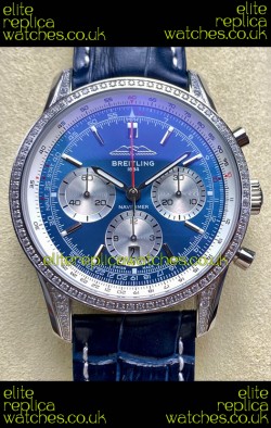 Breitling Navitimer B01 43MM Stainless Steel Blue Dial Super Clone Watch 