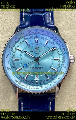 Breitling Navitimer 01 GMT Ice Blue Dial Swiss Replica Watch 