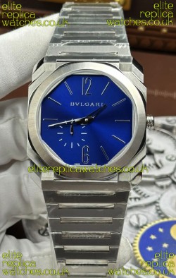 Octo Finissmo 7MM Thick Blue Dial Super Clone Watch 