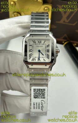 Cartier Santos Swiss Quartz 27MM Steel Dial Super Clone Watch