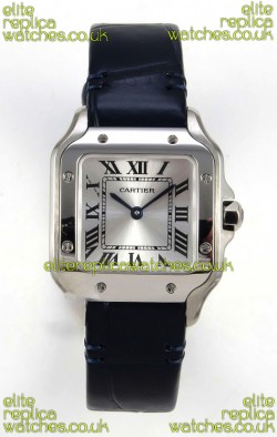 Cartier Santos Swiss Quartz 27MM Steel Leather Strap Super Clone Watch
