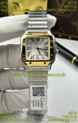 Cartier Santos Swiss Quartz 27MM Two Tone Super Clone Watch