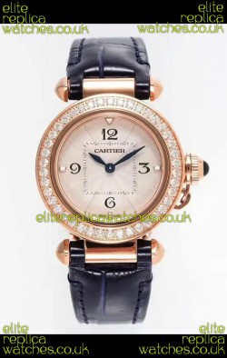 Pasha De Cartier Rose Gold Casing Watch 30MM Super Clone Watch 