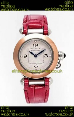 Pasha De Cartier Rose Gold Casing Watch 30MM Super Clone Watch 
