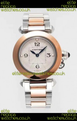 Pasha De Cartier Two Tone Casing Watch 30MM Super Clone Watch 