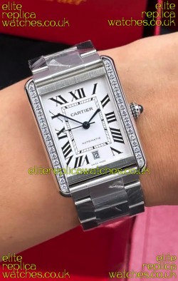 Cartier Tank Solo Swiss Automatic 31MM Diamonds Super Clone Watch 