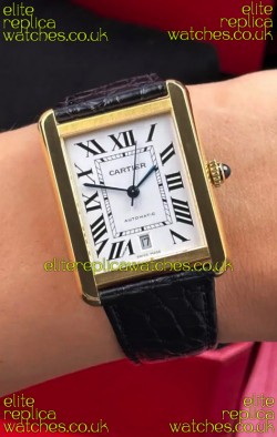 Cartier Tank Solo Swiss Automatic 31MM Yellow Gold Super Clone Watch 