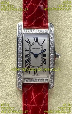 Cartier Tank Americaine Swiss Quartz 19mm Steel Casing Swiss Replica Watch 
